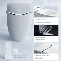 WC intelligent à poser au sol MWD CUPC ETL, siphonique, avec bidet intégré 12 pouces, deux boutons rotatifs, chasse automatique, personnalisable OEM