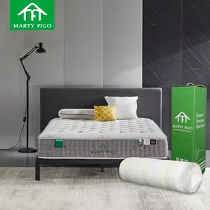 Orthopedic rollpack manufacturer compressed bed sleep well pocket spring cooling gel memory foam natural latex mattress in a box