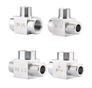 חוט התאמת צינור טי נירוסטה אבזרי <span class=keywords><strong>Pex</strong></span> NPT BSP צינור צינור מרפק אביזרי מכשיר צלב 4 כיוונים 3/4 נקבה טי T - Product Image 2