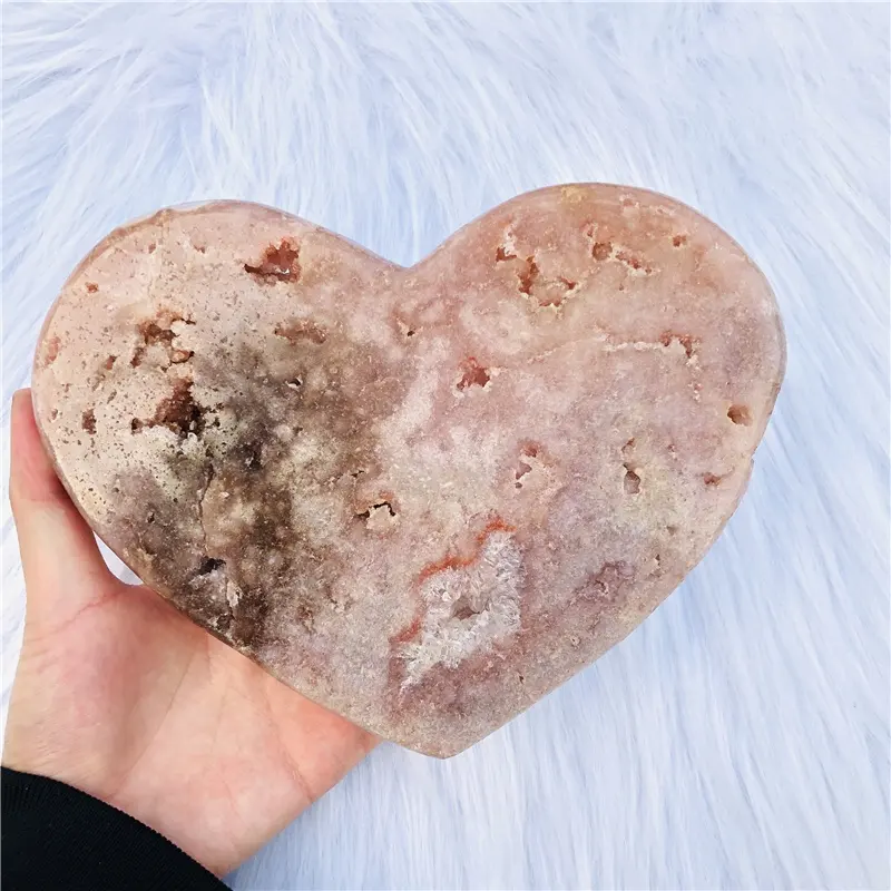 High Quality Natural Healing Crystals Heart Pink Amethyst Crystal Heart Pink Amethyst Quartz