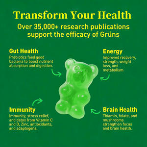 Gomitas de Superalimentos Verdes OEM, Paquete de 28, Multivitaminas, Minerales, Fibra Prebiótica, Veganas, Sin Gluten, Sin OMG - Product Image 2