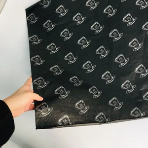 Luxury 17gsm Black Packaging <b>Tissue</b> <b>Paper</b> Customized Logo Printed Flower Bouquet <b>Wrapping</b> <b>Paper</b> for Box Gift Packing - Product Image 1