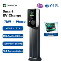 Point de recharge pour véhicules électriques OCPP 2.0.1, 7 kW, Type 2, avec compteur intelligent PLC, montage mural, pour la rue, les trottoirs et les parkings, compatible OCPP 2.1