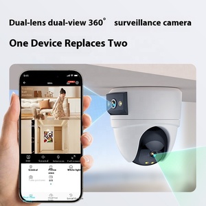 Độ Nét Cao 360 Độ Không Dây <span class=keywords><strong>Wifi</strong></span> Nhà Máy Ảnh Dual-Ống Kính Với Điều Khiển Từ Xa Thông Qua Điện Thoại Di Động Điện Thoại PTZ - Product Image 2