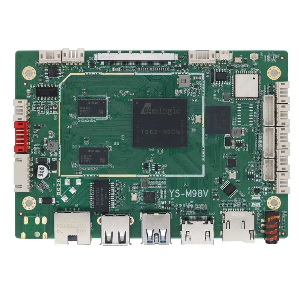 Fabricante de placas Amlogic T982 V-by-One Android11 ARM Embedded Motherboards para LCD Digital Signage Electronic