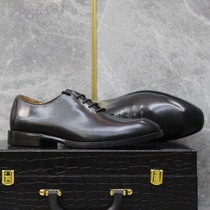 Zapatos Formales de Hombre con Cordones Delanteros, Punta Cuadrada, Aumento de Altura, Parte Superior de Cuero Vacuno, Zapatos de Negocios de Otoño, Precio de Fábrica - Product Image 4