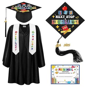 Robe de graduation tricotée pour enfants, ensemble de costumes de performance pour l'école primaire, en fibre de polyester, collection Printemps 2026, direct usine - Product Image 3