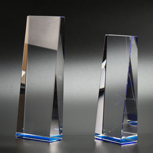 उच्च गुणवत्ता वाले रिक्त K9 क्रिस्टल पट्टिका पुरस्कार तिरछा प्लेन ग्लास ट्रॉफी कस्टम 3 डी लेजर उत्कीर्ण लोगो - Product Image 2