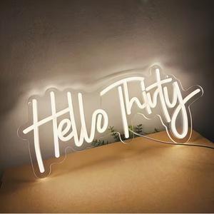 Insegna al Neon LED Decorativa Creativa "Hello Thirty" (1 Pezzo) - Product Image 1