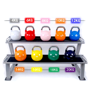 Haute qualité 8kg <span class=keywords><strong>10kg</strong></span> 12kg 14kg 16kg 20kg 24kg 28kg 32kg 36kg 40kg 44kg 48kgs fer Kettlebell acier compétition Kettlebells ensemble - Product Image 5