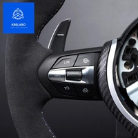 Volant en fibre de carbone pour BMW F30 F10 E90 avec Alcantara suède et marqueur bleu pour M3 M5 F20 F25 E70, volant de course