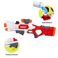 Fusil à eau à double buse pour enfants avec réservoir de grande capacité, pompe à action, jouet de combat d'été pour les guerres d'eau en plein air