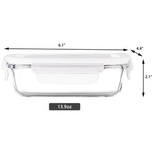 3 Partition Microwave Safe High Quality Airtight Waterproof Glass Crisper Bento <b>Lunch</b> Box <b>Set</b> - Product Image 2