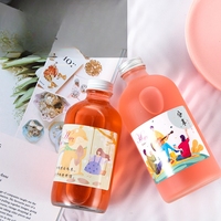 4oz 8oz 16oz 32oz Bouteille ronde en verre Boston givrée transparente pour Potion Juice Wellness Ginger Shots Whisky Liquides