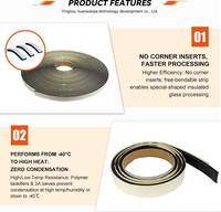 Entretoise en butyl pour vitrage isolant, durable, traditionnelle, en plastique, pour fenêtres et portes, fabriquée en Chine