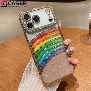 Fun Creative Electroplated Glitter Card Paper arcoíris Flowing <span class=keywords><strong>Sand</strong></span> Gradient Phone Shells para <span class=keywords><strong>iPhone</strong></span> <span class=keywords><strong>11</strong></span> 12 13 14 15 16 17 - Product Image 3