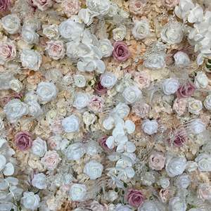 Panneau mural floral élégant 8x8 pieds, toile <span class=keywords><strong>de</strong></span> fond florale, OEM, Artificiales Parete Floreale, Blumenwand Artificielle, Mur <span class=keywords><strong>De</strong></span> Fleurs - Product Image 5