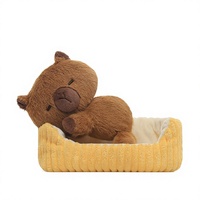 Peluche Capybara Amusante et Relaxante, Coussin en Peluche avec Rembourrage en Coton PP et Matière Polyester, Taille 31cm-50cm, Cadeau pour Filles