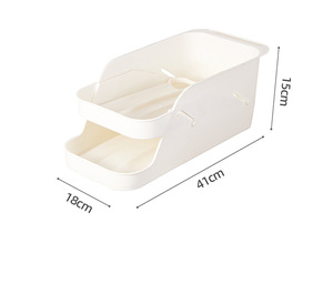 Fridge Drink Organizer Double Layer Soda Can Dispenser Pop Cans <strong>Container</strong> Beverage Holder Plastic <strong>Storage</strong> <strong>Shelf</strong> Egg Dispenser - Product Image 5