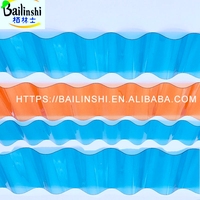 Lámina de Policarbonato para Techo, Diseño Panamá, Color Azul, para Protección Solar y Contra la Lluvia