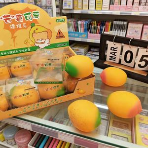 Jouet Squishy Kawaii en forme de Kaki Souriant, Fruits Mignons à Presser, Jouet Anti-Stress, Mangue Pêche Douce, Cadeau pour Fille - Product Image 6