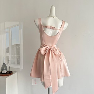 Robe en coton et soie élégante pour jeune femme, nouvelle collection été 2026 <span class=keywords><strong>Simai</strong></span>, col rabattu, nœud papillon, jupe mi-longue - Product Image 3