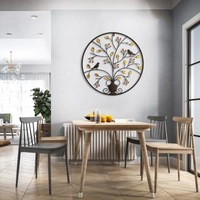 Décoration murale en bois 3D noir, peinture artistique, chambre à coucher, salon, décoration minimaliste pour la maison