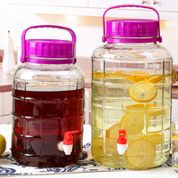 Grande bouteille en verre bocaux à cornichons 2L 3L 5L 10L 20L bocaux en verre à vin avec couvercles en plastique