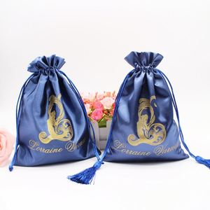 Pochette en satin luxueuse parfumée à la lavande avec cordon de serrage, emballage cadeau avec une texture de satin exceptionnelle - Product Image 2