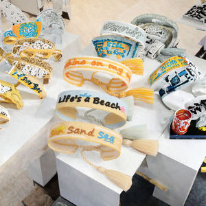 Pulsera <span class=keywords><strong>de</strong></span> Moda <span class=keywords><strong>de</strong></span> Verano con Bordado y Borlas <span class=keywords><strong>de</strong></span> Cuerda Trenzada para Playa y Mar, Estilo Sunkissed, para Mujer - Product Image 3