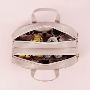 Custom logo Double Layer Portable <b>Makeup</b> <b>Bag</b> Fashionable and Waterproof Storage <b>Bag</b> Skincare Product <b>Brush</b> <b>Bag</b> - Product Image 3
