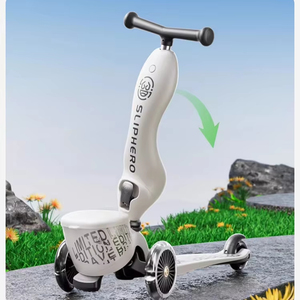 Patinete Plegable para Niños con Ruedas Grandes de PU Silenciosas, Patinete Ligero con Luces Magnéticas para Jugar al Aire Libre - Product Image 1