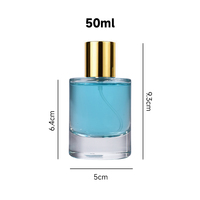 Flacons de parfum en verre cylindriques de luxe personnalisés de 30 ml/50 ml/100 ml avec col serti, emballage vide avec boîte de pulvérisation