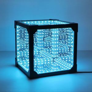 Hypercube Colorful Cirling Mirror Cube Infinity 3D Mirror Hyper Cube LED Light The <span class=keywords><strong>Hyperspace</strong></span> Lighting Cube - Product Image 3