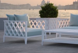 ชุดโซฟาเบาะกันน้ำกรอบอลูมิเนียมหรูหราสำหรับลานบ้านกลางแจ้ง - Product Image 2