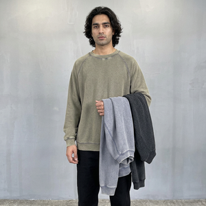 Sudaderas con Capucha para Hombre, Tejido de Punto 100% Algodón, Manga Regular, Estilo Vintage, Lavado Ácido, Gruesas, Tipo Waffle, Alta Calidad, Venta al Por Mayor - Product Image 1