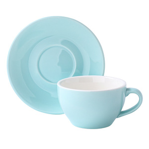 Customized Ceramic Coffee Cup And Saucer <b>Set</b> Minimalist Design Heat Resisting For Coffee <b>Tea</b> <b>Sets</b> - Product Image 2