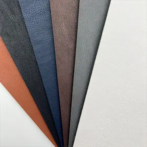 Waterproof Polyester Synthetic PVC Leather Artificial Knitted Backing For Sofa Water Resistant Faux Leather