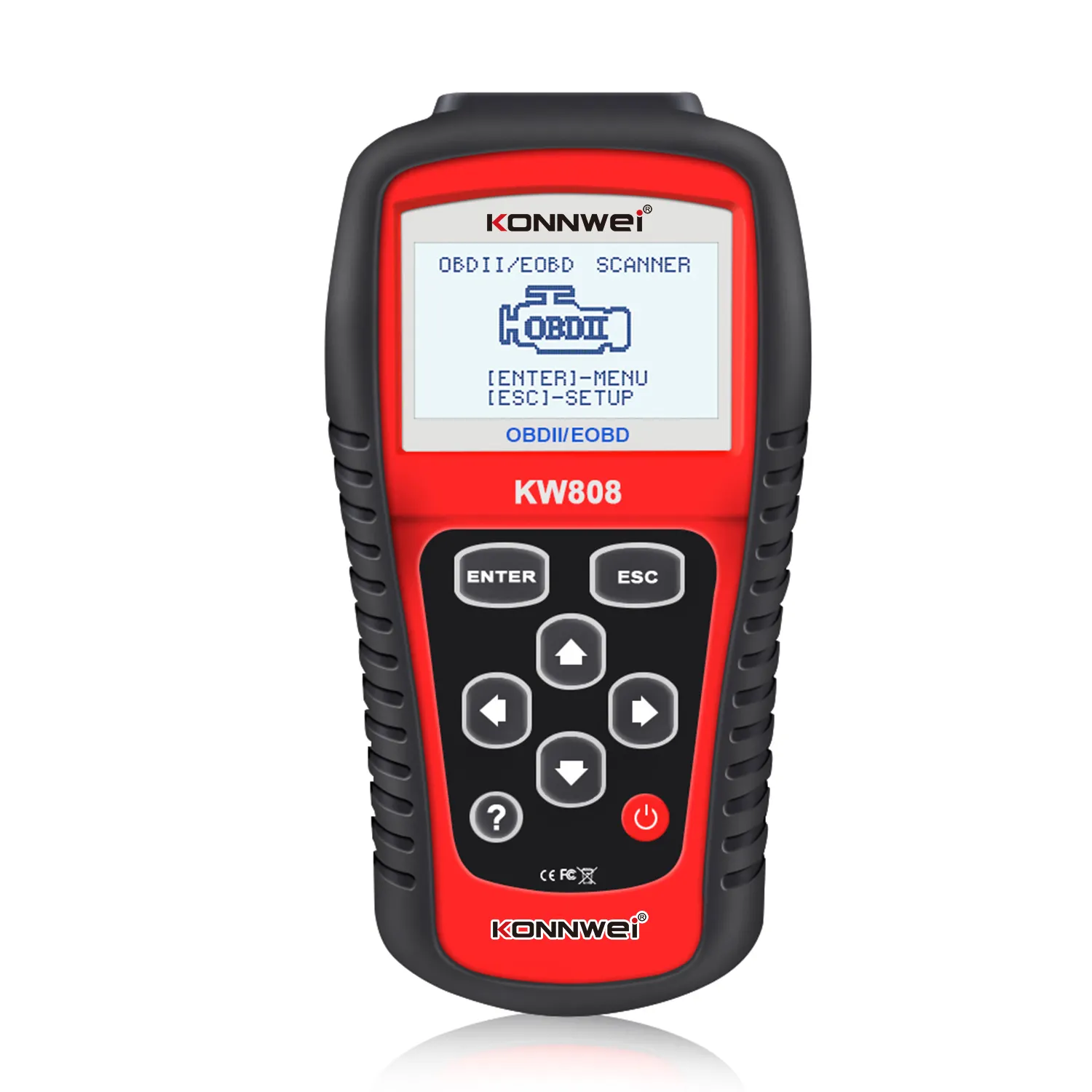 Konnwei KW808 12V Dc Vehicle Diagnostic Scanner di Colore Rosso per Il Motore di Prova di Rilevare 12V Benzina E Diesel Auto AL519 Autel