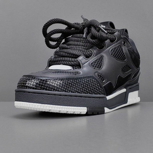 Baskets compensées épaisses pour femmes grandes tailles, en maille multi-matériaux, à lacets, semelle épaisse, respirantes, légères, antidérapantes, pour le basketball - Product Image 4