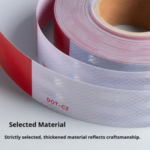 Nastro Riflettente DOT-C2 per Esterni Impermeabile 3 m 983D Rosso Bianco con Forte Adesivo per Segnalazione di Sicurezza - Product Image 2