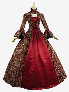 Abito Vintage da Donna all'Ingrosso, <span class=keywords><strong>Vestito</strong></span> Gotico Medievale Vittoriano con Pizzo, Abito a Maniche Lunghe per Cosplay e Feste - Product Image 2