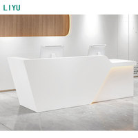 Comptoir de salon de coiffure moderne nordique Liyu, comptoir de salon de beauté, table de coiffeur, style nordique simple, table de caisse en bois, hôtels