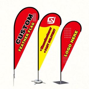 Telescopic <b>Flag</b> Promotional Factory Wholesales Personalized Beach <b>Flag</b> for Trade Show Beach <b>Flag</b> - Product Image 1
