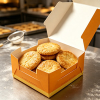 Caja de Cartón Blanca Plegable con Tapa Abatible para Chocolate, Macaron y Dulces, Caja de Embalaje Biodegradable para Llevar de Panadería con Logotipo Personalizado