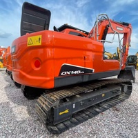 Excavadora de cadenas usada Doosan DX140LCA de alto rendimiento y bajo costo con tren de rodaje estable para proyectos de construcción en carreteras y limpieza de terrenos