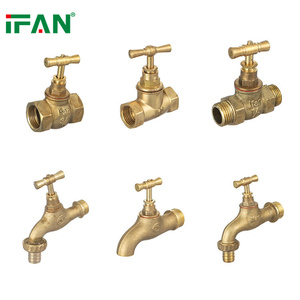 IFAN High Quality <strong>Brass</strong> Copper Forged 1/<strong>2</strong> 3/4 Inch Garden Outdoor Pipe Water <strong>Tap</strong> Faucet <strong>Brass</strong> <strong>Bibcock</strong>