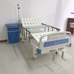 Suprimentos médicos Equipamentos médicos Acessórios Saúde ABS Aço Inoxidável 2 Manivelas Cama Hospitalar 260kg Capacidade 4 Rodízios Branco + - Product Image 2