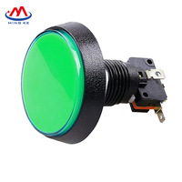 Botón Redondo Plano Iluminado de 60mm con Auto-reinicio, Botón para Máquinas de Juego Interactivas entre Padres e Hijos