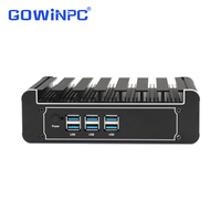 PC Industrial Integrado Intel Core i7 8550U i5 8250U i3-8130U i3-6006U i5-6200U, PC en Caja sin Ventilador, Doble LAN